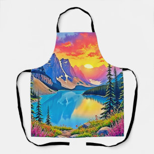 Zonsondergang Bergmeer Majesteit Kunst Schort