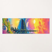 Zonsondergang Bergmeer Majesteit Kunst Yogamat (Voorkant (horizontaal))