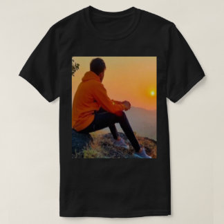 Zonsondergang Bergzicht Scenisch T-shirt - Natuur