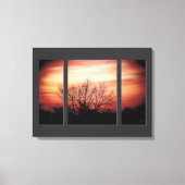 Zonsondergang Berk Triptiek Verpakt Canvas Print (Voorkant)