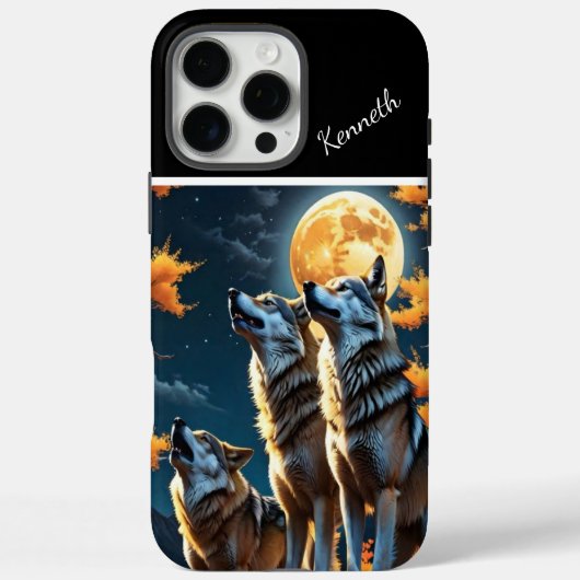 Zonsondergang beschilderd met wolven Case-Mate iPhone case (Achterkant)