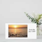 Zonsondergang Bewaar de Dag Fotokaart Save The Date (Staand voorkant)
