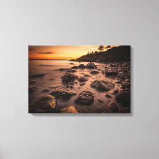 Zonsondergang bij Alby Canvas Afdruk