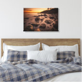 Zonsondergang bij Alby Canvas Afdruk (Insitu (Slaapkamer))