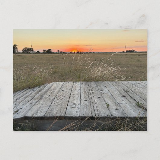 Zonsondergang bij Amarillo Texas Briefkaart (Voorkant)