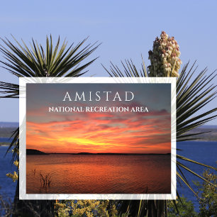 Zonsondergang bij Amistad Reservoir, Amistad NRA, Briefkaart