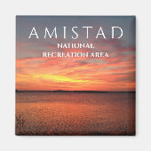 Zonsondergang bij Amistad Reservoir, Amistad NRA,  Magneet (Voorkant)