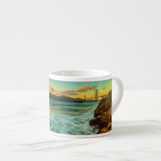 Zonsondergang bij Baker Beach Espresso Kop (Voorkant rechts)