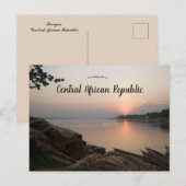 Zonsondergang bij Bangui Centraal-Afrikaanse Repub Briefkaart (Voorkant / Achterkant)