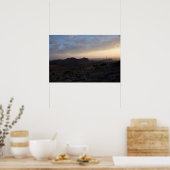 Zonsondergang bij Big Bend 24x16 Poster (Keuken)