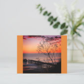 Zonsondergang bij briefkaart Seacliff (Staand voorkant)