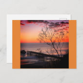 Zonsondergang bij briefkaart Seacliff (Voorkant / Achterkant)