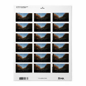 Zonsondergang bij Canyon Junction in Zion National Etiket (Full Sheet)