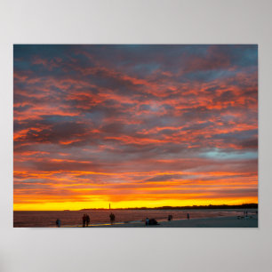 Zonsondergang bij Cape May Point Poster