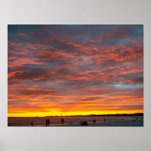Zonsondergang bij Cape May Point Poster (Voorkant)