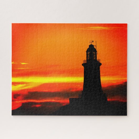 Zonsondergang bij Corbiere Jersey Legpuzzel (Horizontaal)