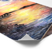Zonsondergang bij Cottage Poster (Hoek)