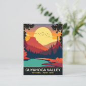 Zonsondergang bij Cuyahoga Valley, Ohio, Reizen Briefkaart (Staand voorkant)