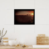 Zonsondergang bij de Key Bridge over de Chesapeake Poster (Keuken)