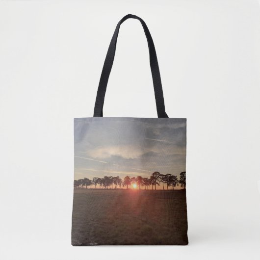 Zonsondergang bij de steeg van de dennen - Canvas  Tote Bag (Voorkant)