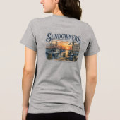 Zonsondergang bij de Steiger Tri-Blend Shirt (Achterkant)