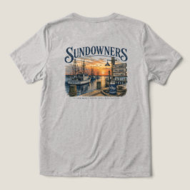 Zonsondergang bij de Steiger Tri-Blend Shirt