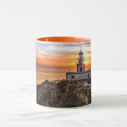 Zonsondergang bij de vuurtoren mok (Midden)