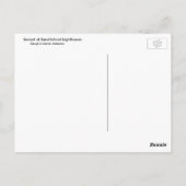 Zonsondergang bij de Vuurtoren van het Eiland van Briefkaart (Achterkant)