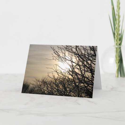 Zonsondergang bij Dighty Burn Feestdagen Kaart (Voorkant)