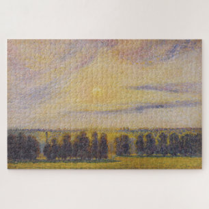 Zonsondergang bij Éragny van Camille Pissarro Legpuzzel