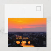 Zonsondergang bij Florence, Italië Briefkaart (Voorkant / Achterkant)