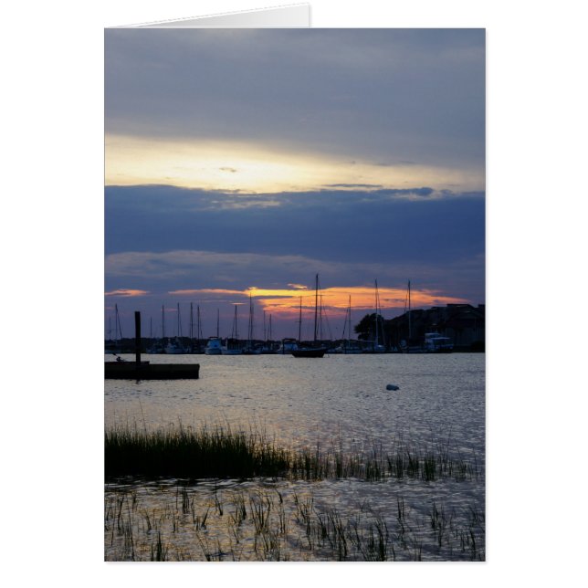 Zonsondergang bij Folly Harbor (Voorkant)