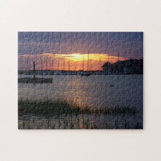 Zonsondergang bij Folly River Legpuzzel (Horizontaal)