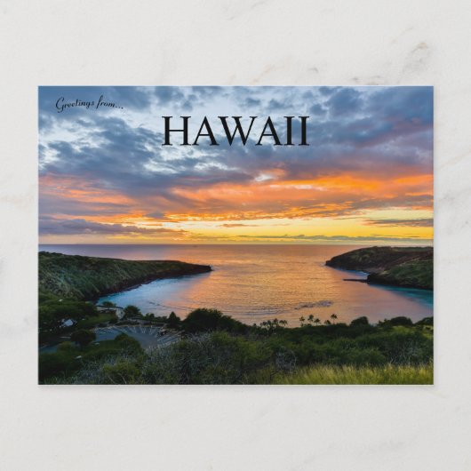 Zonsondergang bij Hanauma Bay Hawaii Briefkaart (Voorkant)