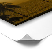 Zonsondergang bij hapuna strand, Hawaï Poster (Hoek)