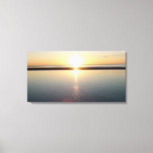 Zonsondergang bij het Afbeelding van Cape Cod Canvas Afdruk