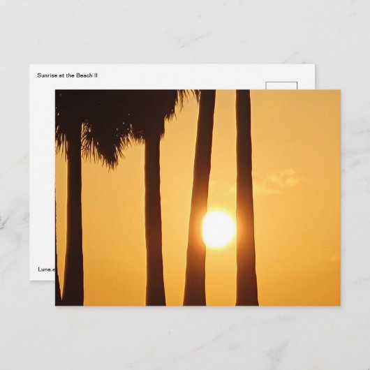 Zonsondergang bij het Beach II Briefkaart (Voorkant / Achterkant)