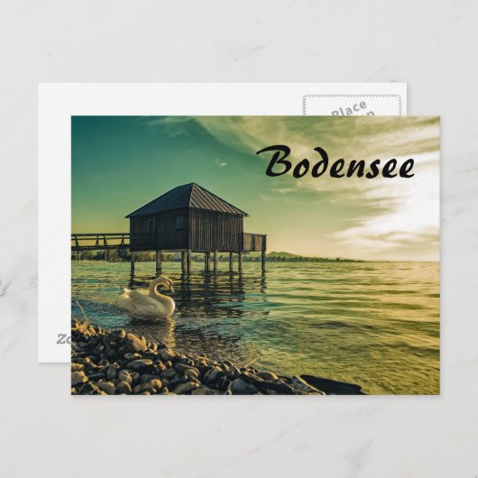 zonsondergang bij het Bodenmeer Briefkaart (Voorkant / Achterkant)