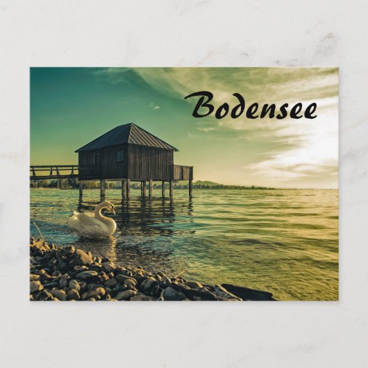  zonsondergang bij het Bodenmeer Briefkaart (Voorkant)