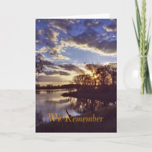 Zonsondergang bij het meer1 kaart (Voorkant)