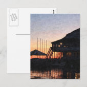 zonsondergang bij het meer, Kingston, Ontario, bij Briefkaart (Voorkant / Achterkant)