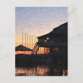 zonsondergang bij het meer, Kingston, Ontario, bij Briefkaart (Voorkant)