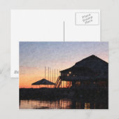 zonsondergang bij het meer, Kingston, Ontario, bij Briefkaart (Voorkant / Achterkant)