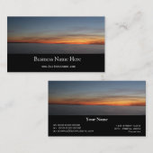 zonsondergang bij het meer Kingston, Ontario, bij  Visitekaartje (Voorkant / Achterkant)