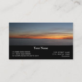 zonsondergang bij het meer Kingston, Ontario, bij  Visitekaartje (Achterkant)