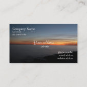 zonsondergang bij het meer Kingston, Ontario, bij  Visitekaartje (Achterkant)