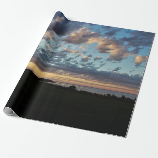 Zonsondergang bij het Provinciale Park van het Cadeaupapier (Uitgerold)