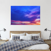 zonsondergang bij het strand 3 verpakt canvas afdruk (Insitu (Slaapkamer))