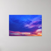 zonsondergang bij het strand 3 verpakt canvas afdruk (Voorkant)