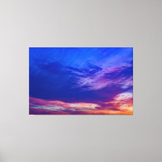 zonsondergang bij het strand 3 verpakt canvas afdruk (Voorkant)